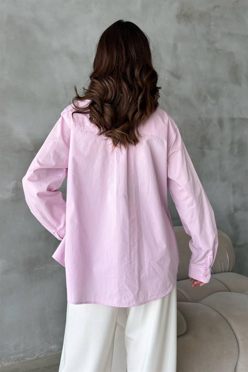 Toptan Pembe Yelekli Gömlek