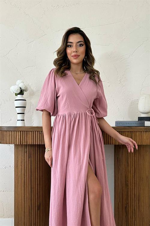 Wholesale Powder Muslin Long Dress