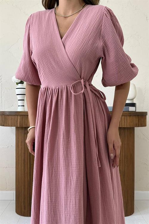 Wholesale Powder Muslin Long Dress