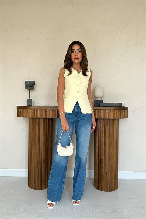 Wholesale Yellow Button-Up Vest