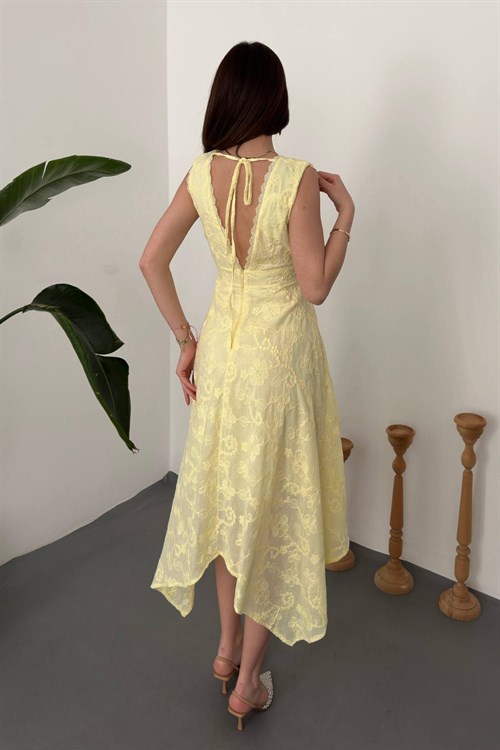 Wholesale Yellow Embroidered Dress