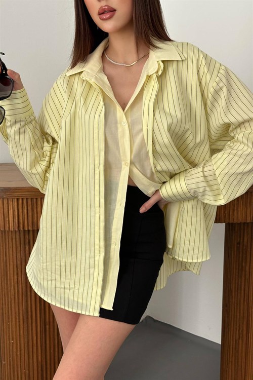 Wholesale Yellow Striped Shirt