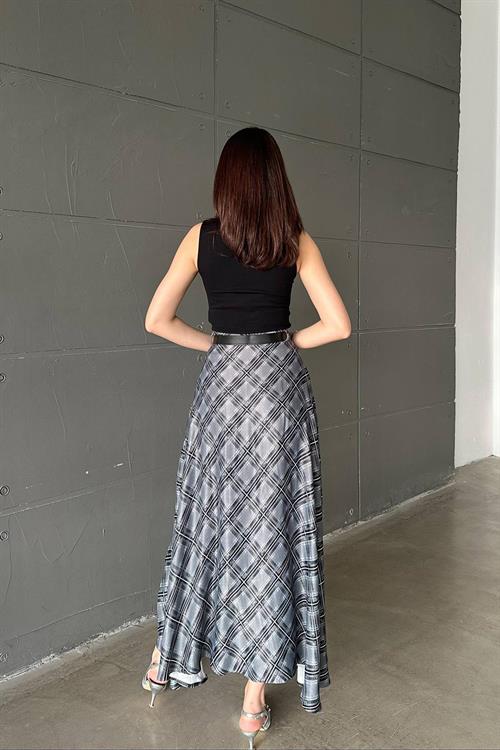 Wholesale Black Plaid Skirt