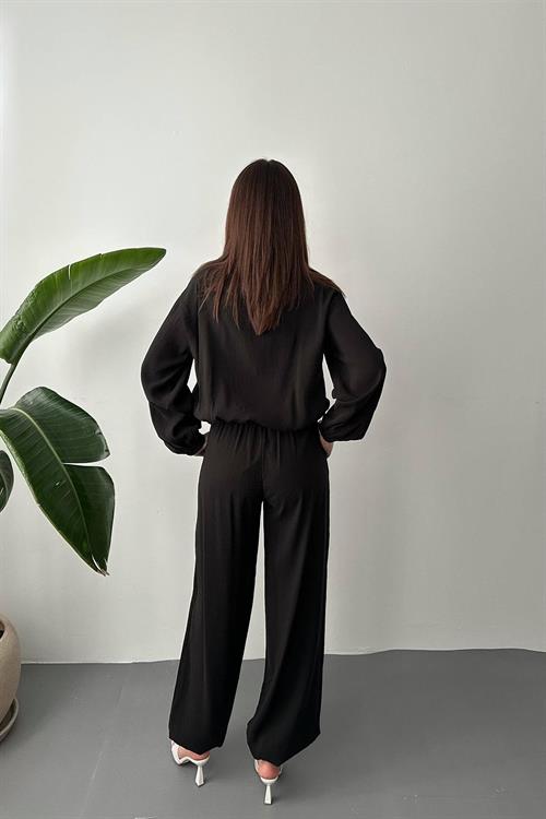 Wholesale Black Modal Fabric Two-Piece Set