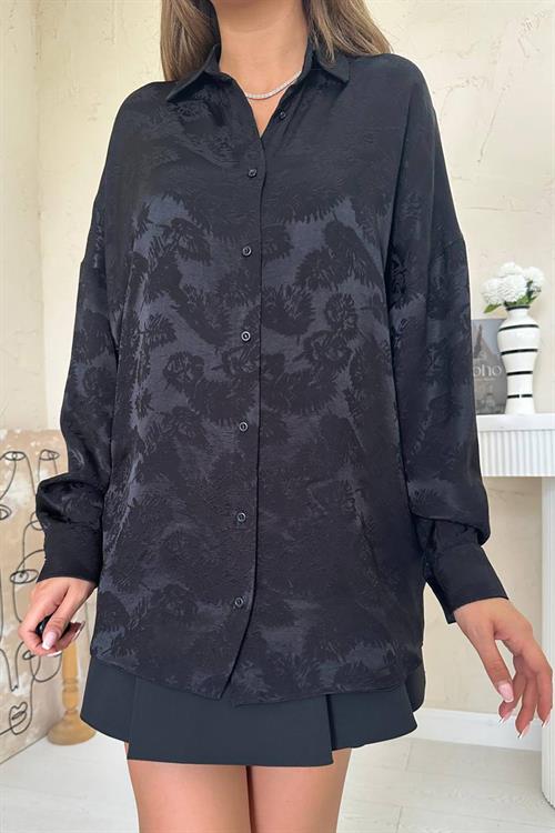Wholesale Black Jacquard Shirt
