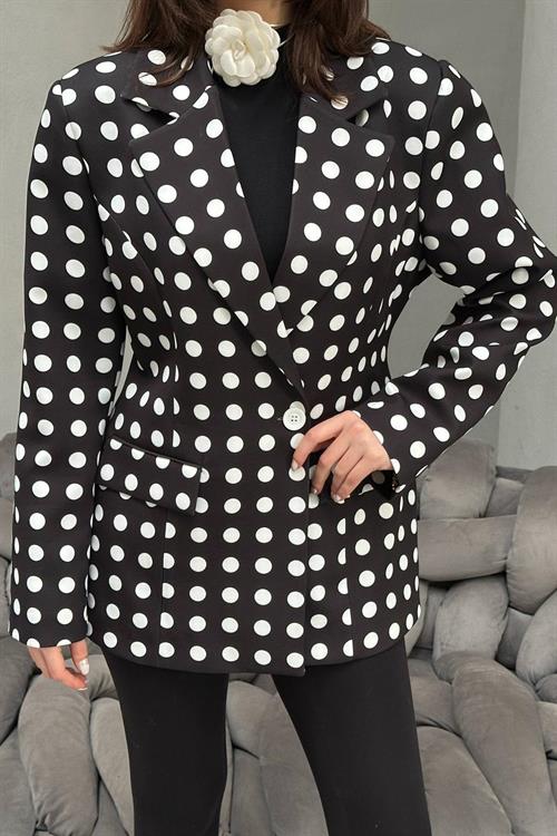 Wholesale Black Polka Dot Blazer