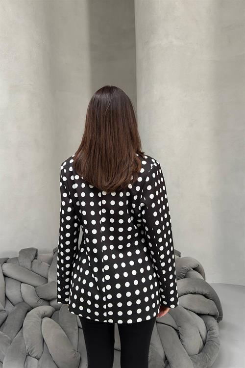 Wholesale Black Polka Dot Blazer