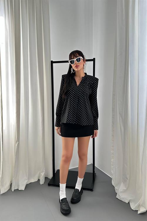 Wholesale Black Polka Dot Shirt