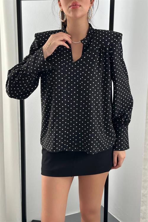 Wholesale Black Polka Dot Shirt