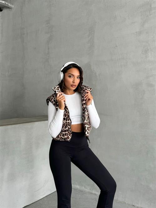 Wholesale Vest - Stone Leopard