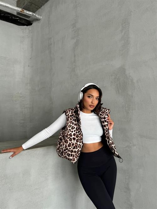 Wholesale Vest - Stone Leopard