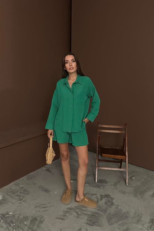 Wholesale Green Alsatian Linen Suit
