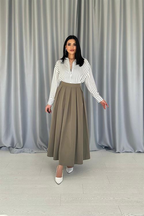 Wholesale Green Striped Shirt