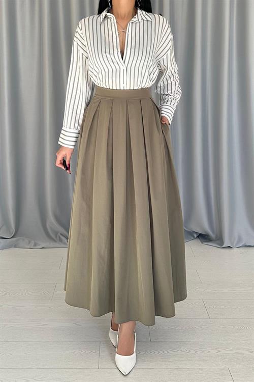 Wholesale Green Striped Shirt