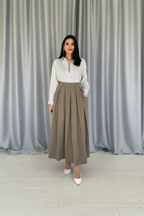 Wholesale Green Striped Shirt