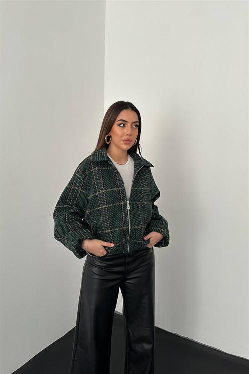 Wholesale Green Plaid Jacket