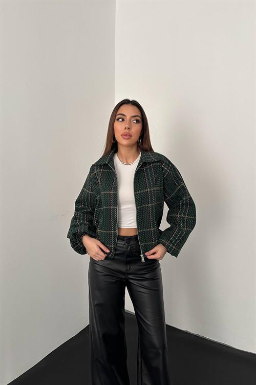 Wholesale Green Plaid Jacket