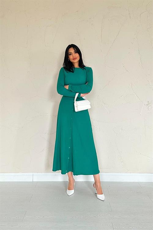 Wholesale Wick Blouse & Skirt Suit - Green