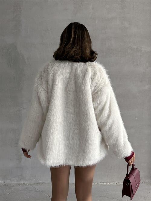 Tüylü Toptan Yelek - Açık Taş