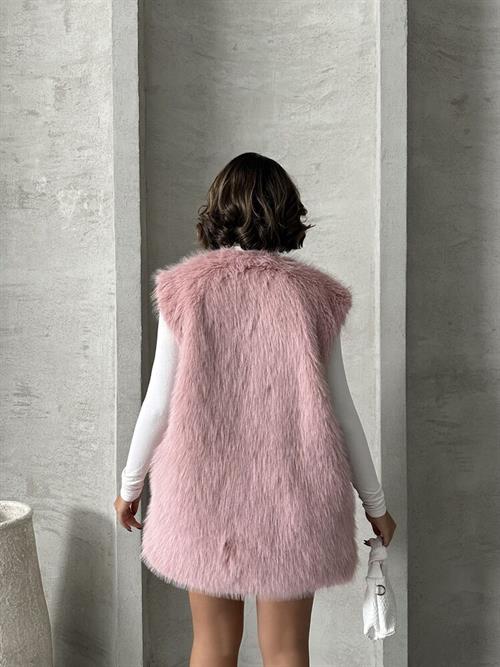 Wholesale Vest with Feathers - Powder