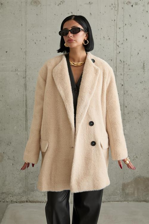 Wholesale Furry Soft Coat - Camel