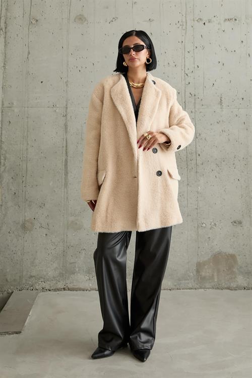 Wholesale Furry Soft Coat - Camel