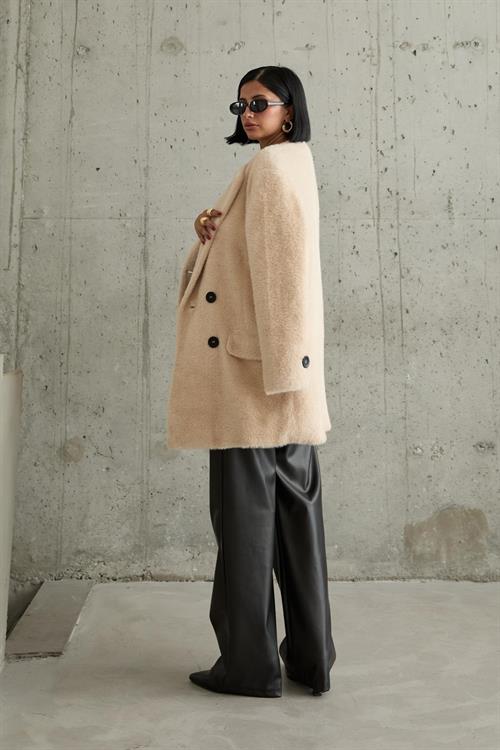 Wholesale Furry Soft Coat - Camel