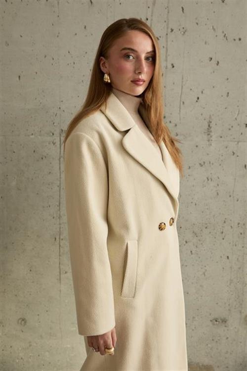 Wholesale Long Coat - Ecru