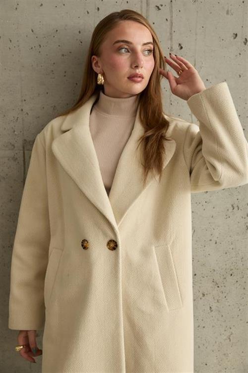 Wholesale Long Coat - Ecru
