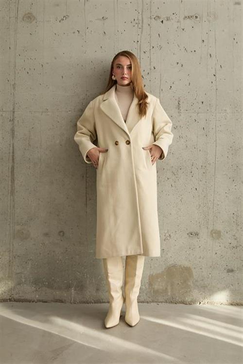 Wholesale Long Coat - Ecru