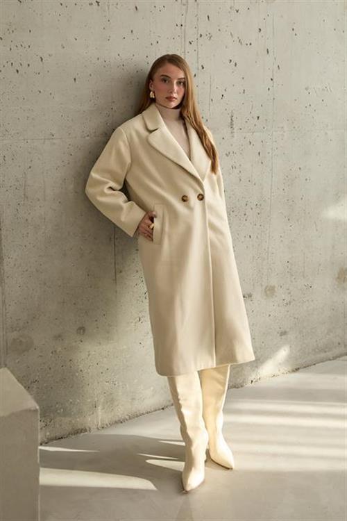 Wholesale Long Coat - Ecru