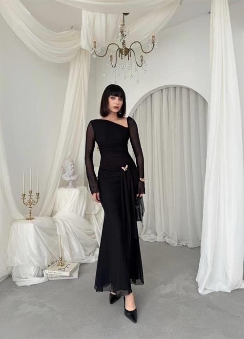 Vesso Brooch Detail Dress
