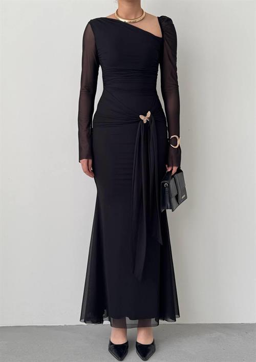 Vesso Brooch Detail Dress
