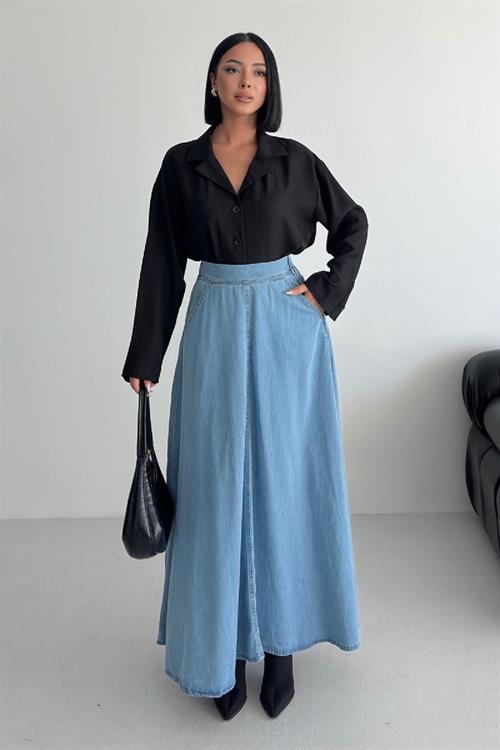 Volanlı Uzun Etek 1090-25-(36-42-4)