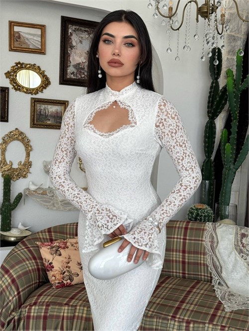 Wexo Dress with Bust Cut-Out Detail