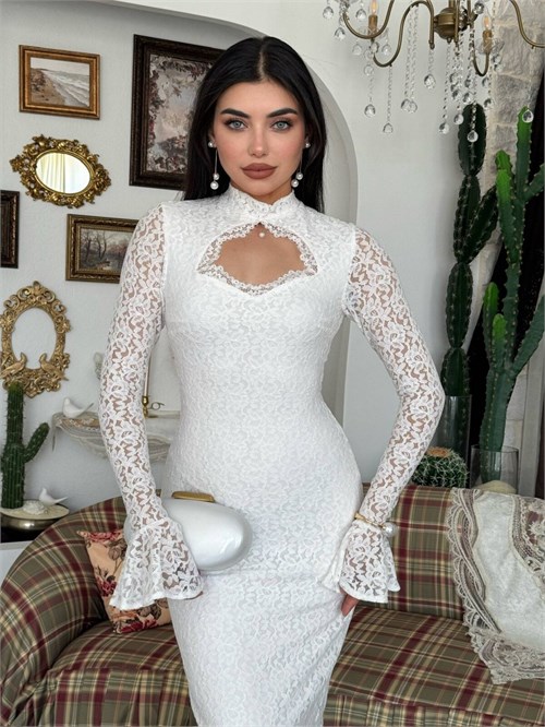 Wexo Dress with Bust Cut-Out Detail