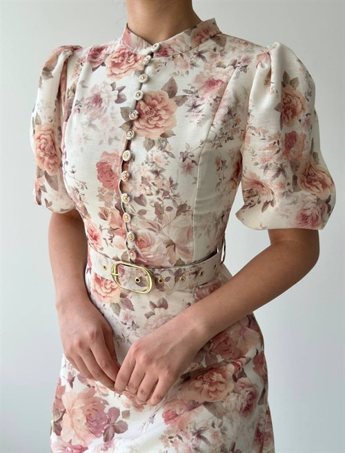 Woly Dress with Belt Detail