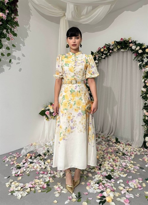 Woly Dress with Belt Detail