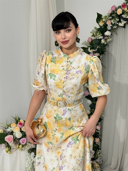 Woly Dress with Belt Detail