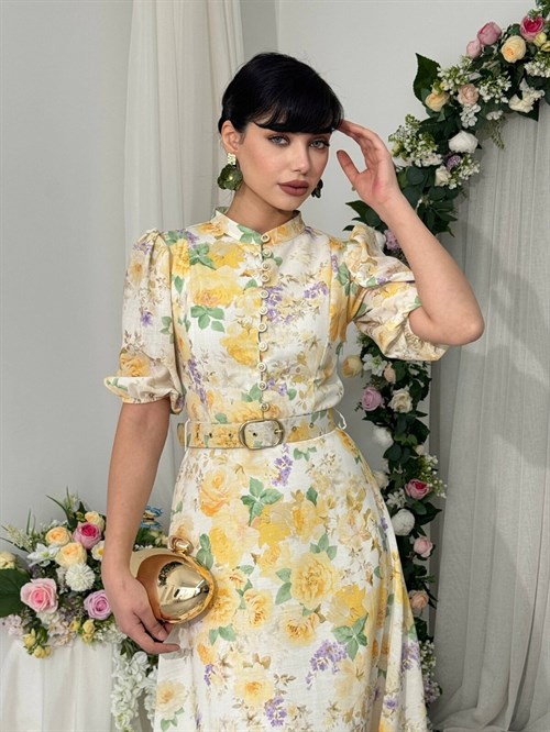 Woly Dress with Belt Detail