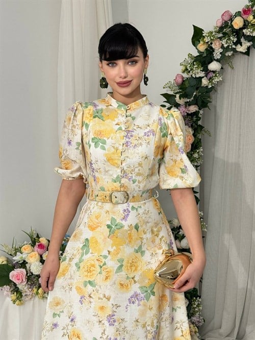 Woly Dress with Belt Detail
