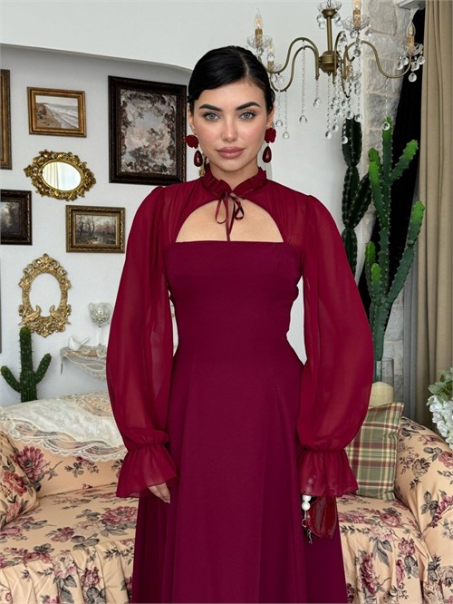Wome Cape-Detail Dress