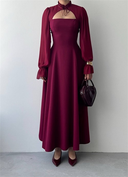 Wome Cape-Detail Dress