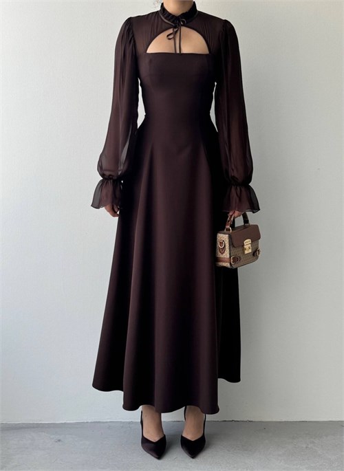 Wome Cape-Detail Dress