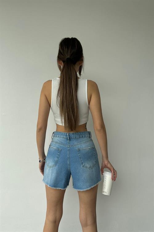 Wholesale Summer Denim Shorts - Blue