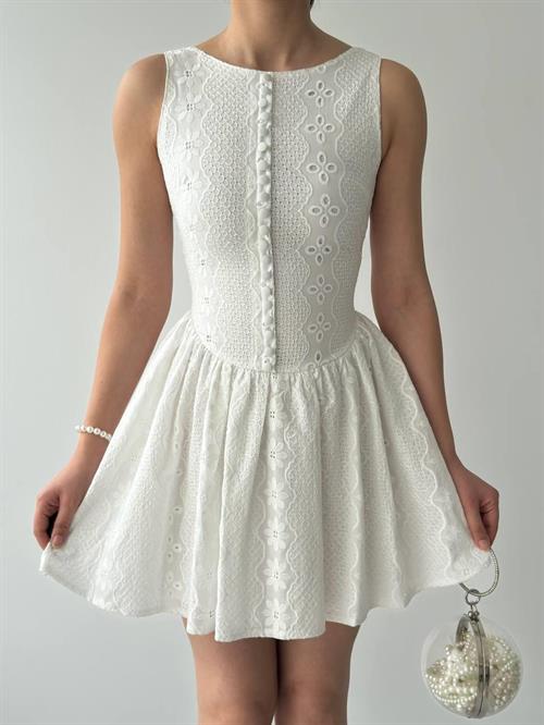 Yema Button Detailed Dress