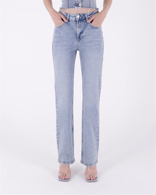 Wholesale High Waist Straight Jeans