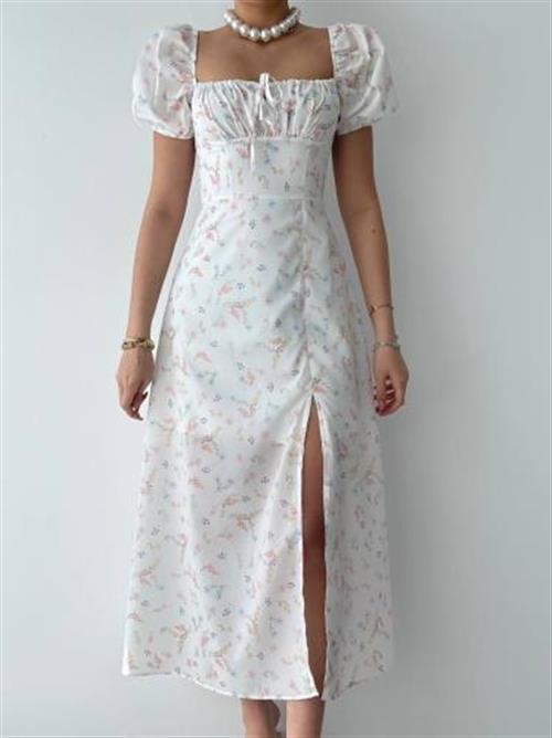 Wholesale Zeze Balloon Sleeve Dress