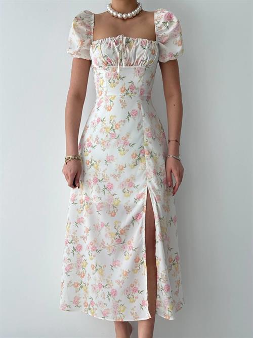 Wholesale Zeze Balloon Sleeve Dress