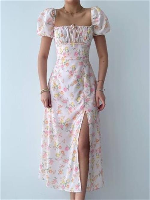 Wholesale Zeze Balloon Sleeve Dress